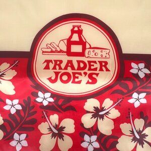 Trader Joes Insulated Reusable Grocery Shopping Bag Hawaiian Hibiscus Flowers Re